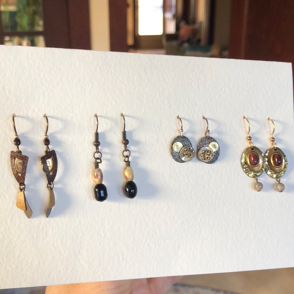 4 pairs of Holly Yashi earrings